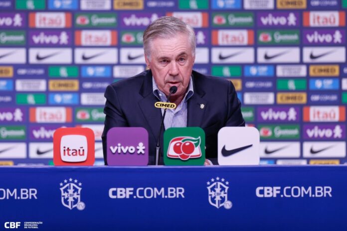 Técnico Carlo Ancelotti convoca Seleção Brasileira para amistosos contra Senegal e Tunísia, na Europa, nos dias 15 e 18 de novembro.