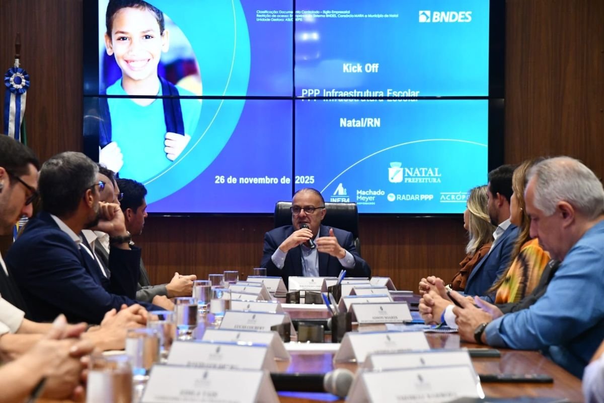 Natal inicia estruturação da PPP da Educação Infantil, que prevê 25 novas creches modernas e manutenção garantida em diversos bairros da cidade.