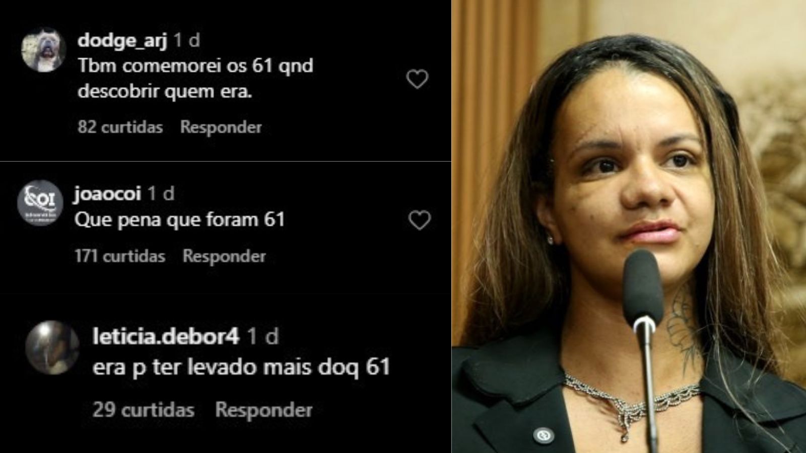 Mulher agredida com 61 socos sofre ataques nas redes após apoiar prisão de Bolsonaro